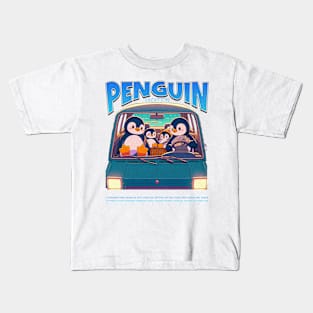 penguin family vacation Kids T-Shirt